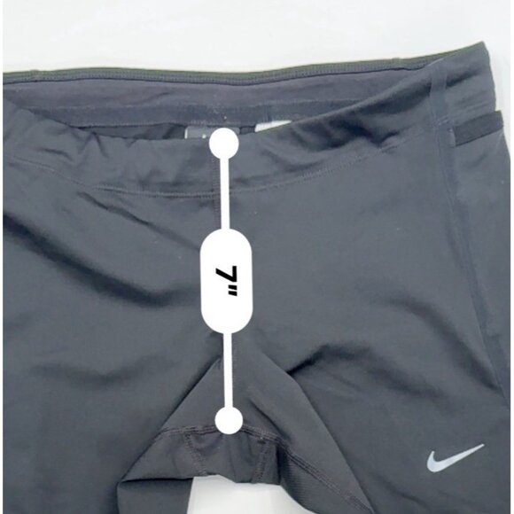 Nike Womens Dri Fit Tech Tights Drawstring Pockets Mesh Ankle Zippers Black Sz M - Picture 14 of 16